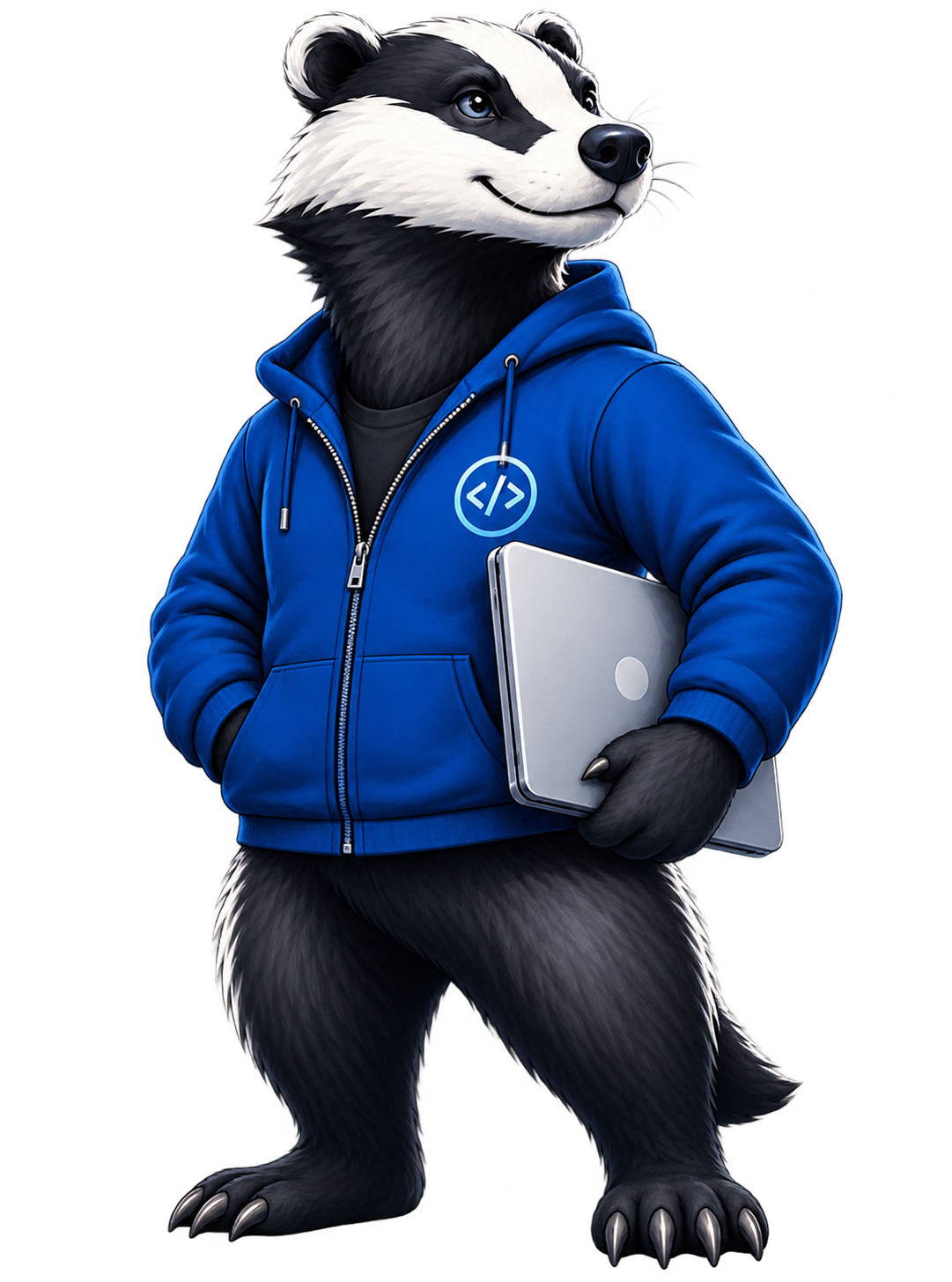 Blue Badger Studio mascot illustration
